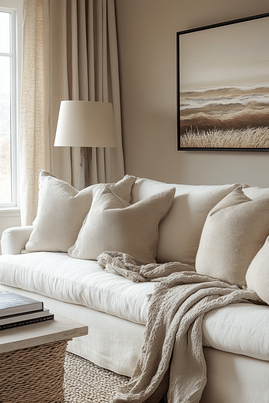 beige couch living room