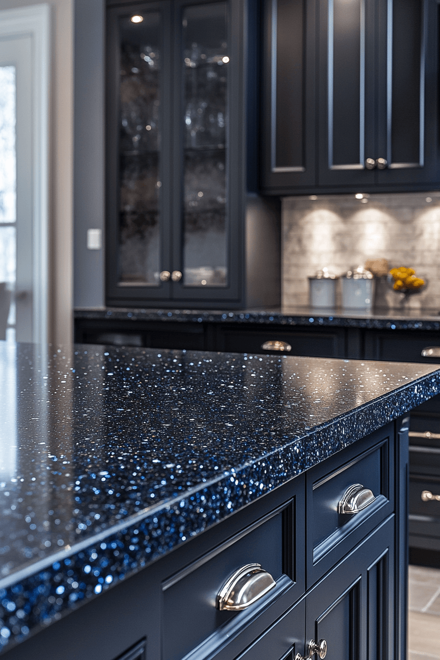 blue granite countertops