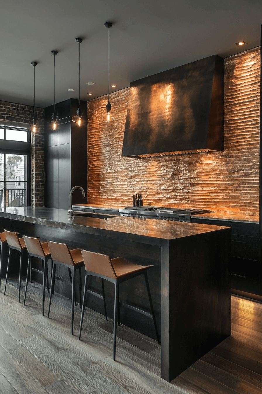 brick backsplash kitchen