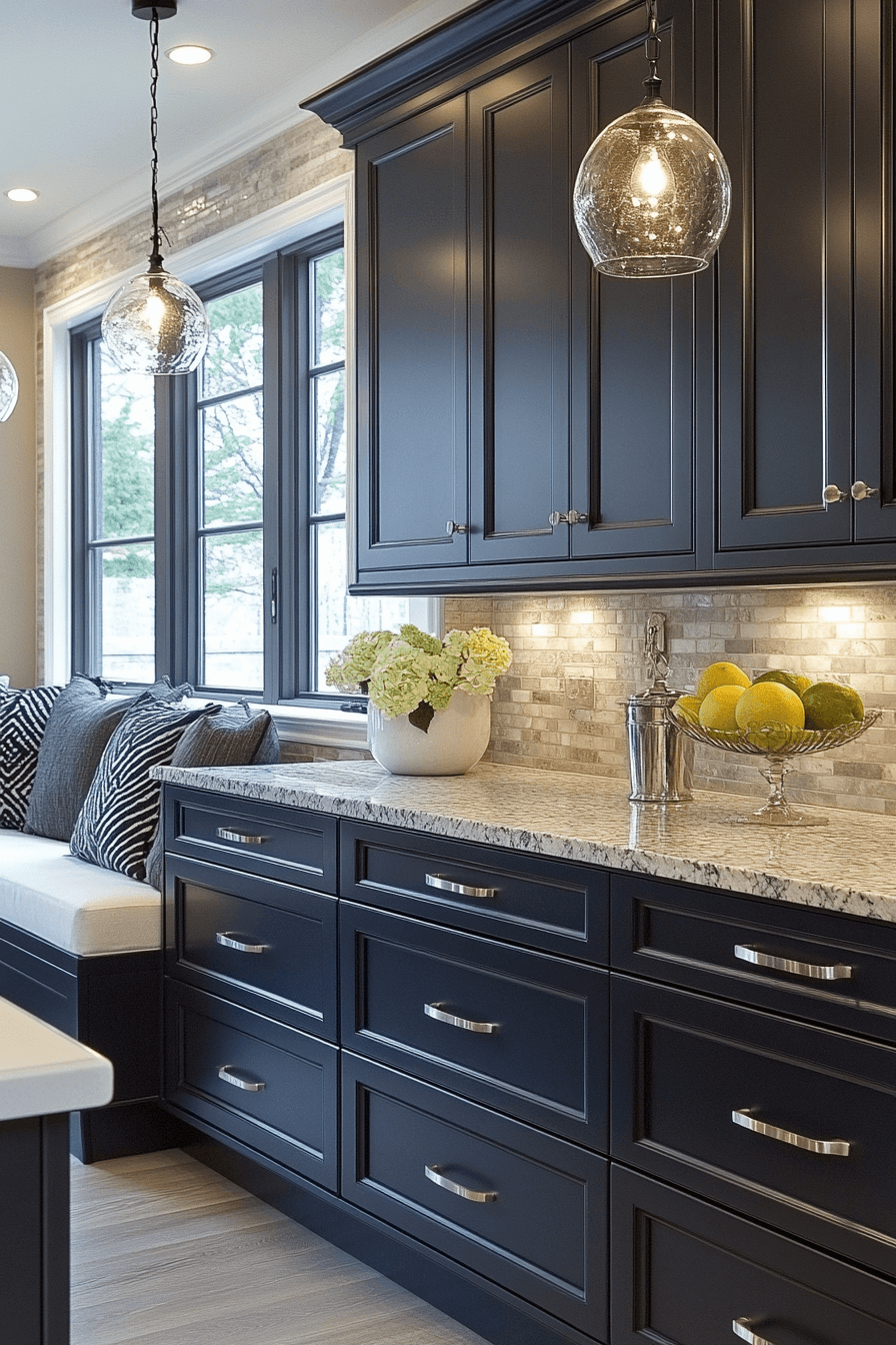 charcoal kitchen cabinets