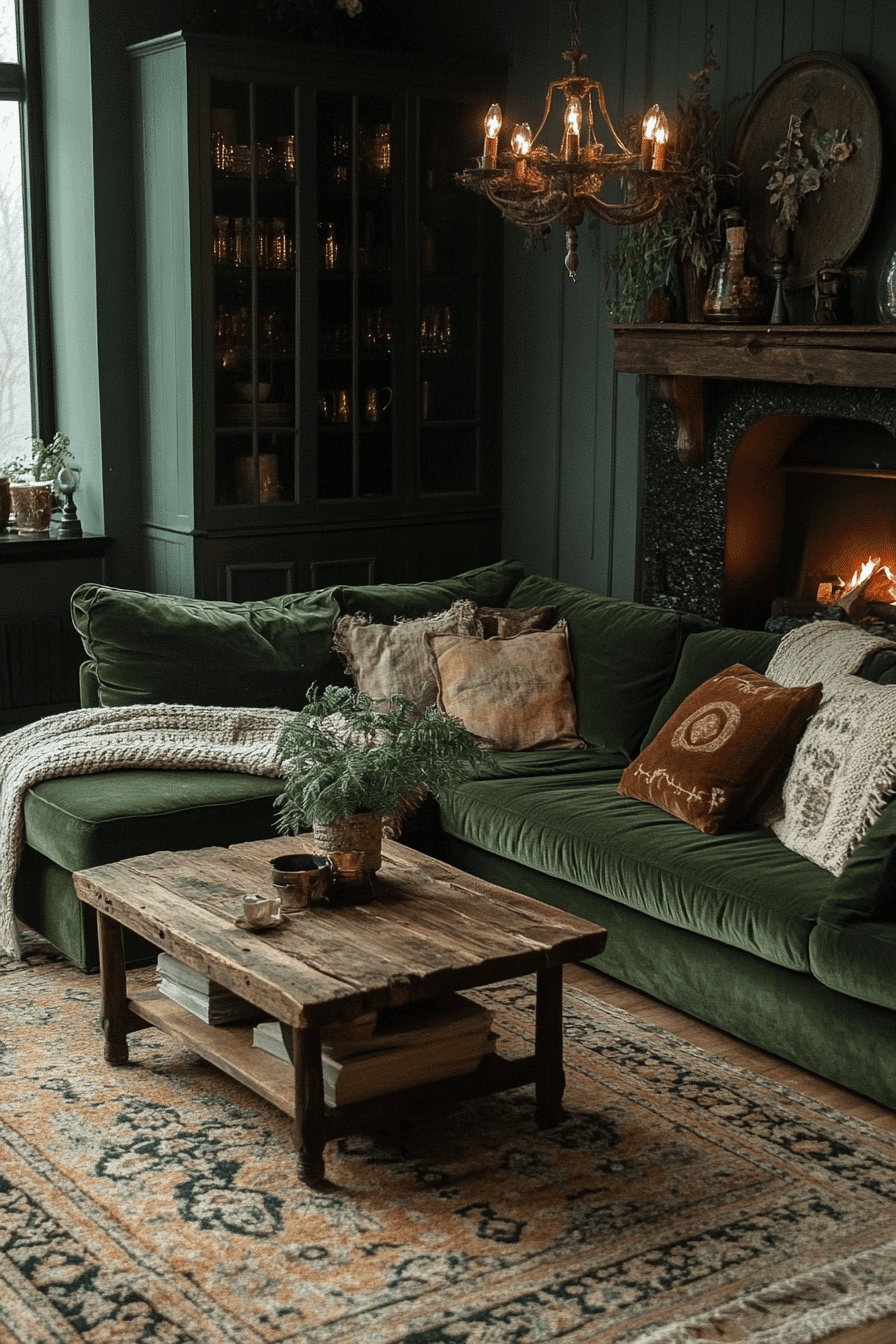 olive green couch living room ideas