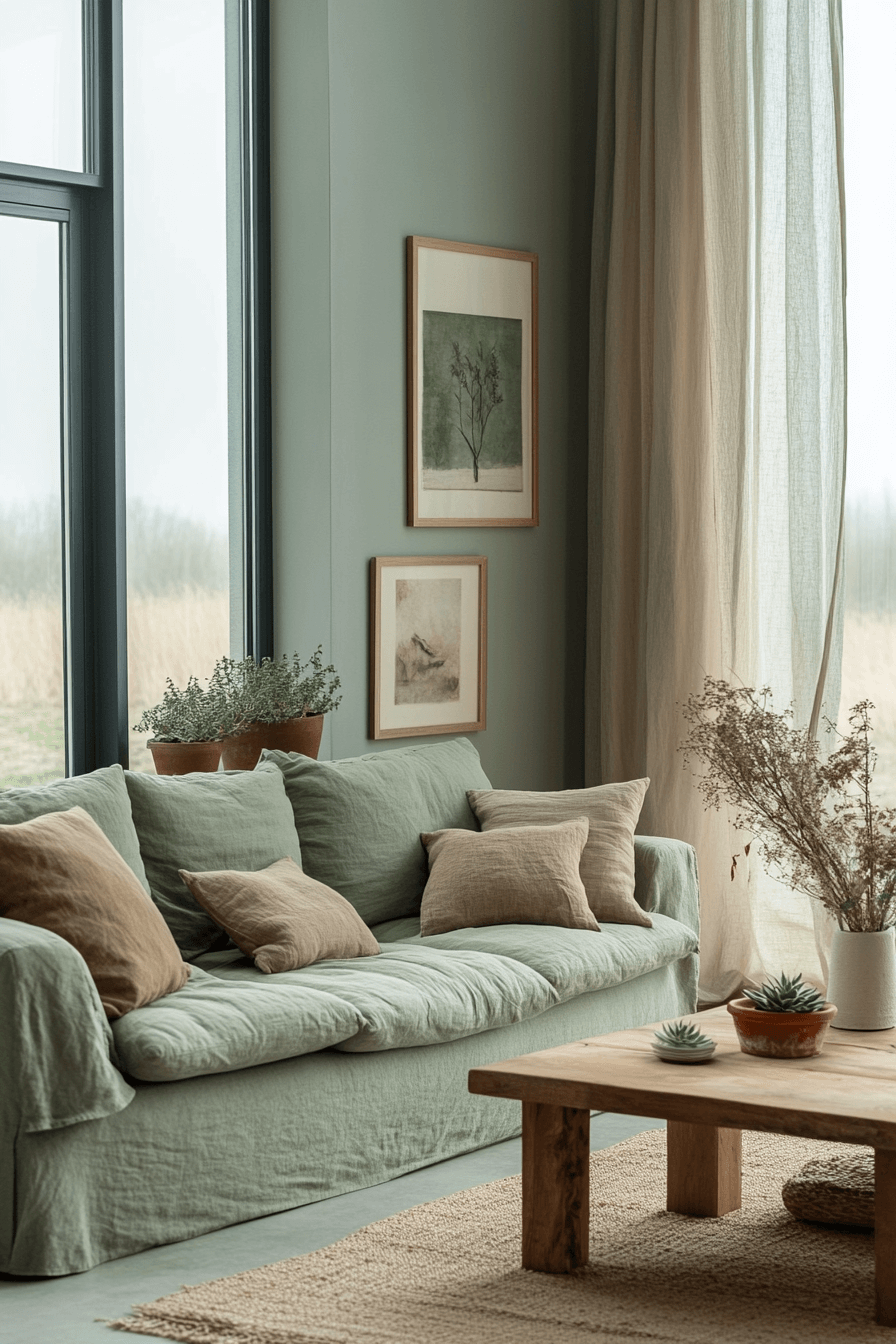 green couch living room ideas