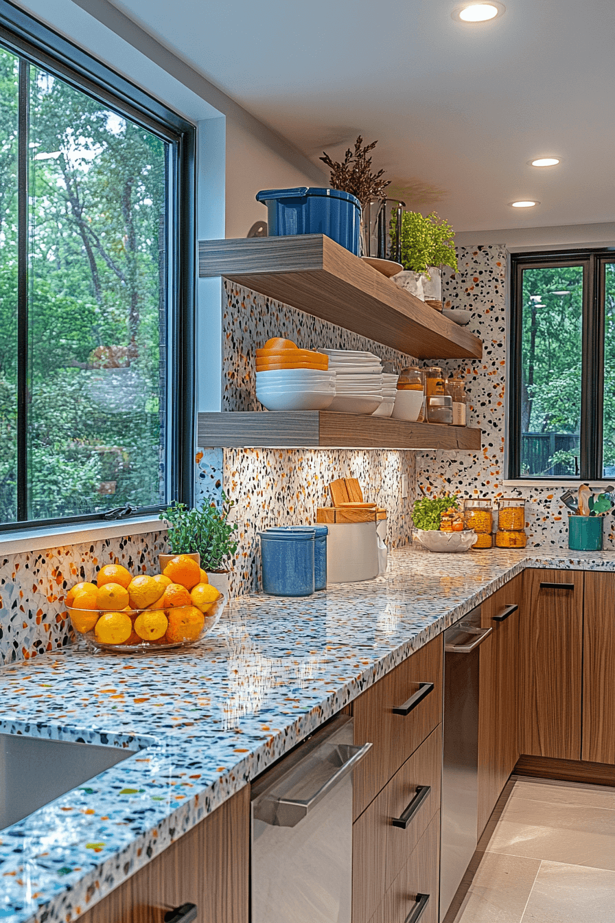 recycled glass countertops
