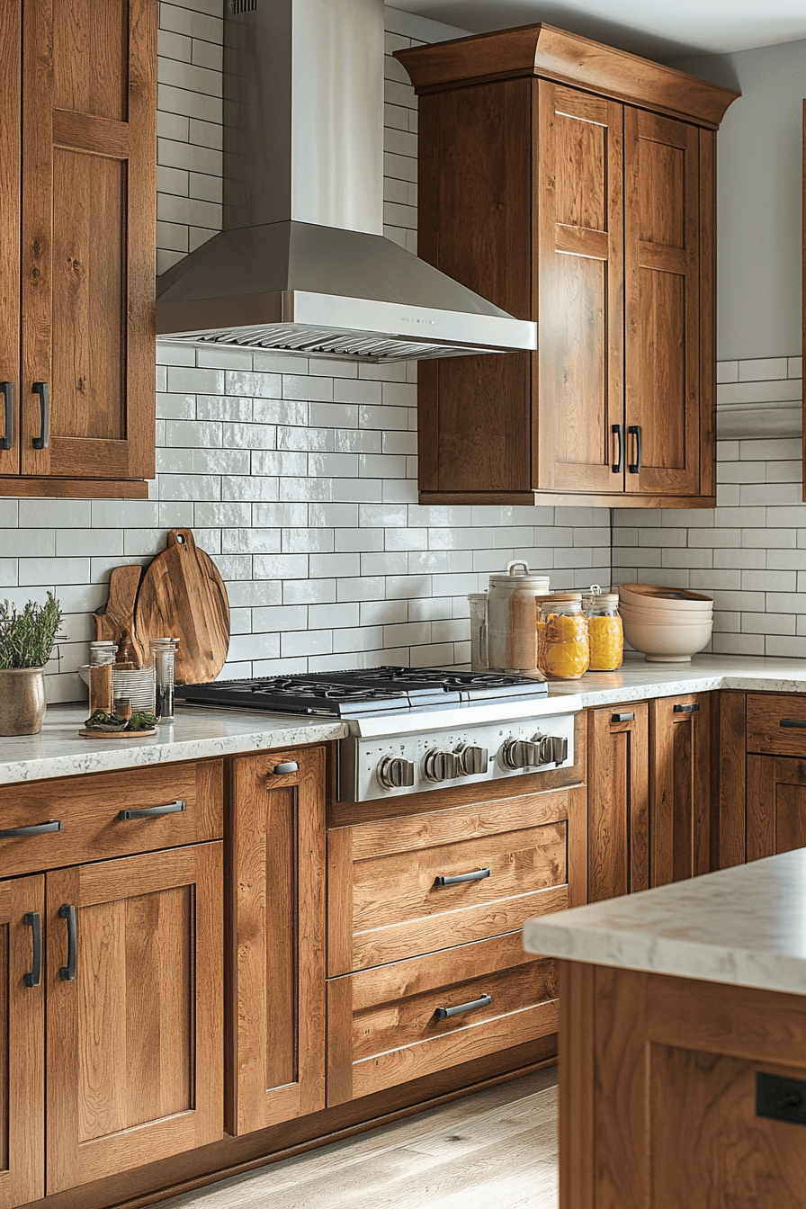 red oak kitchen cabinets