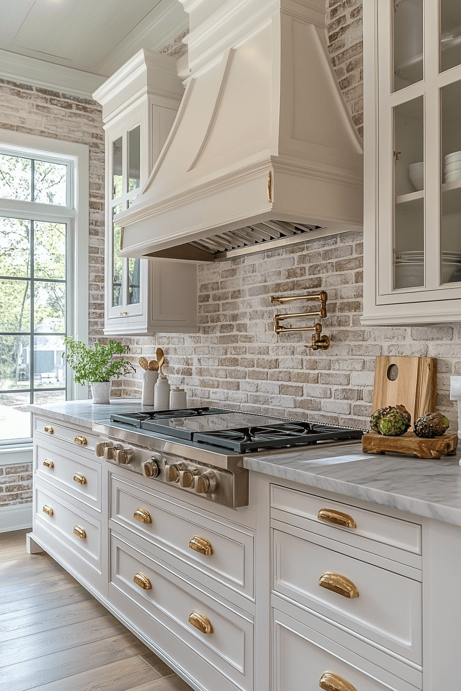 brick backsplash kitchen