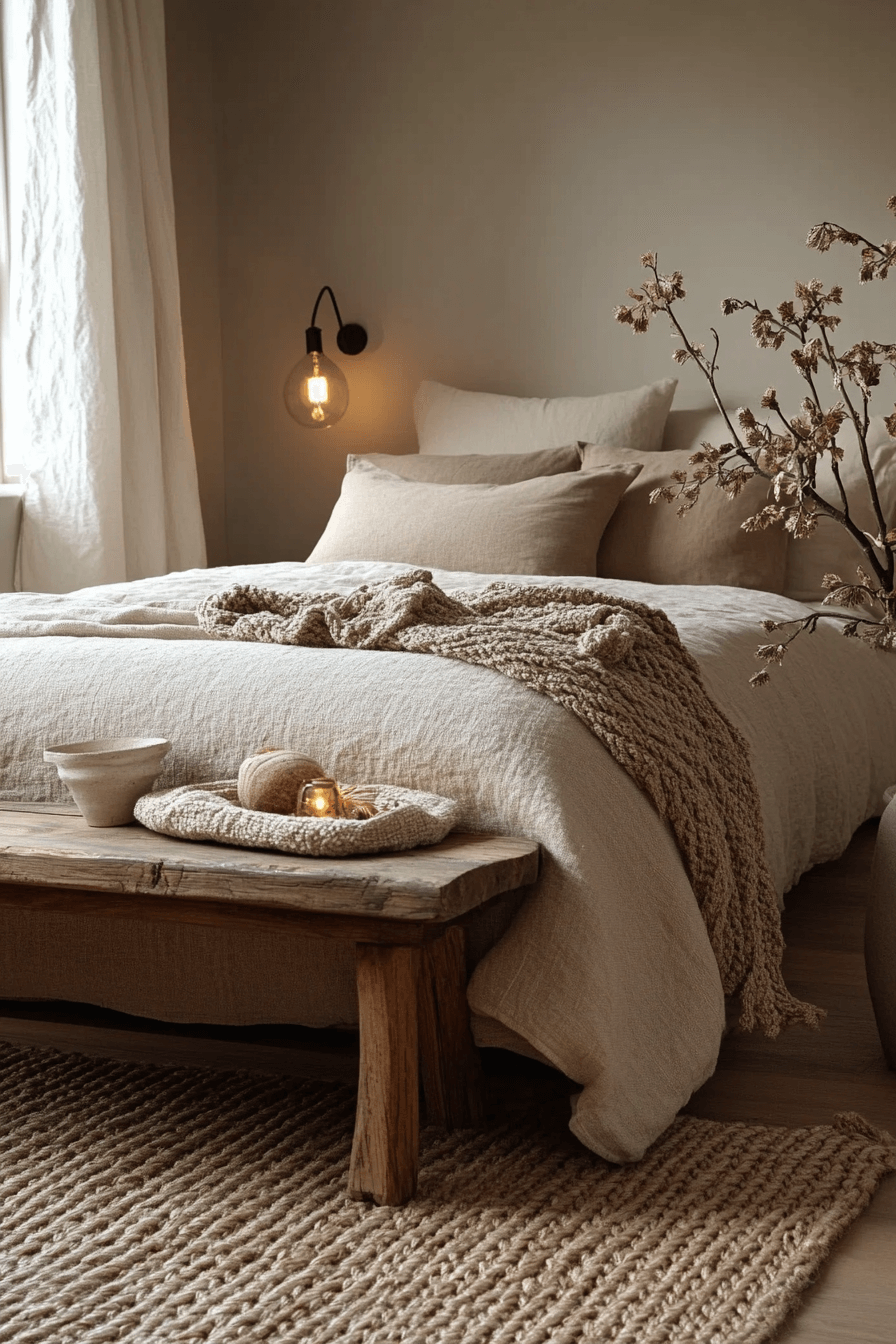 cozy earthy bedroom