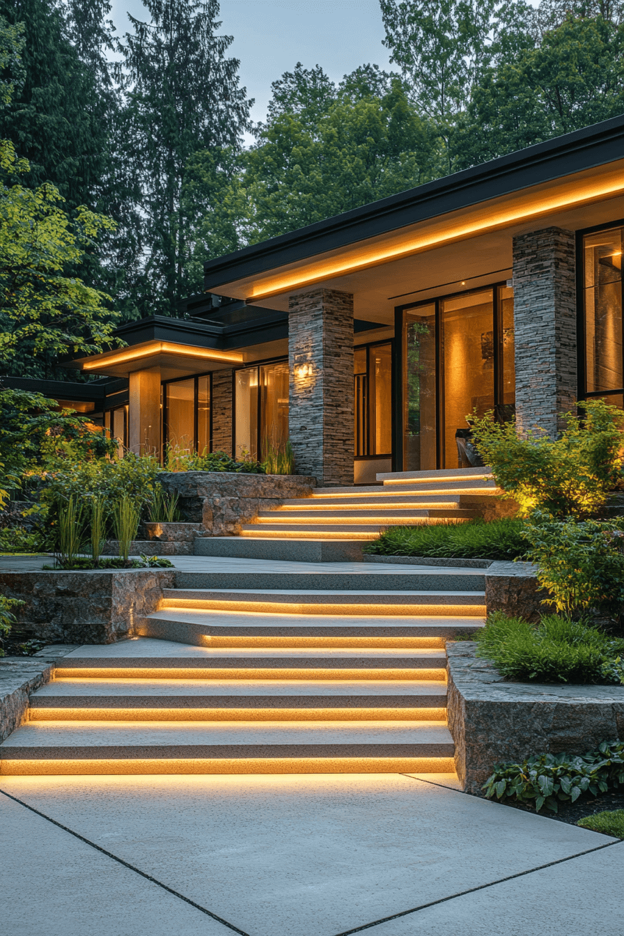 driveway entry landscaping