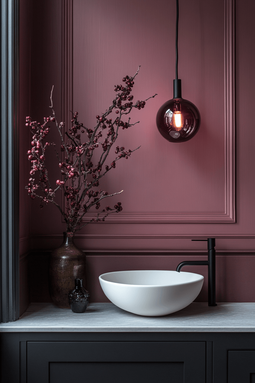 moody powder room