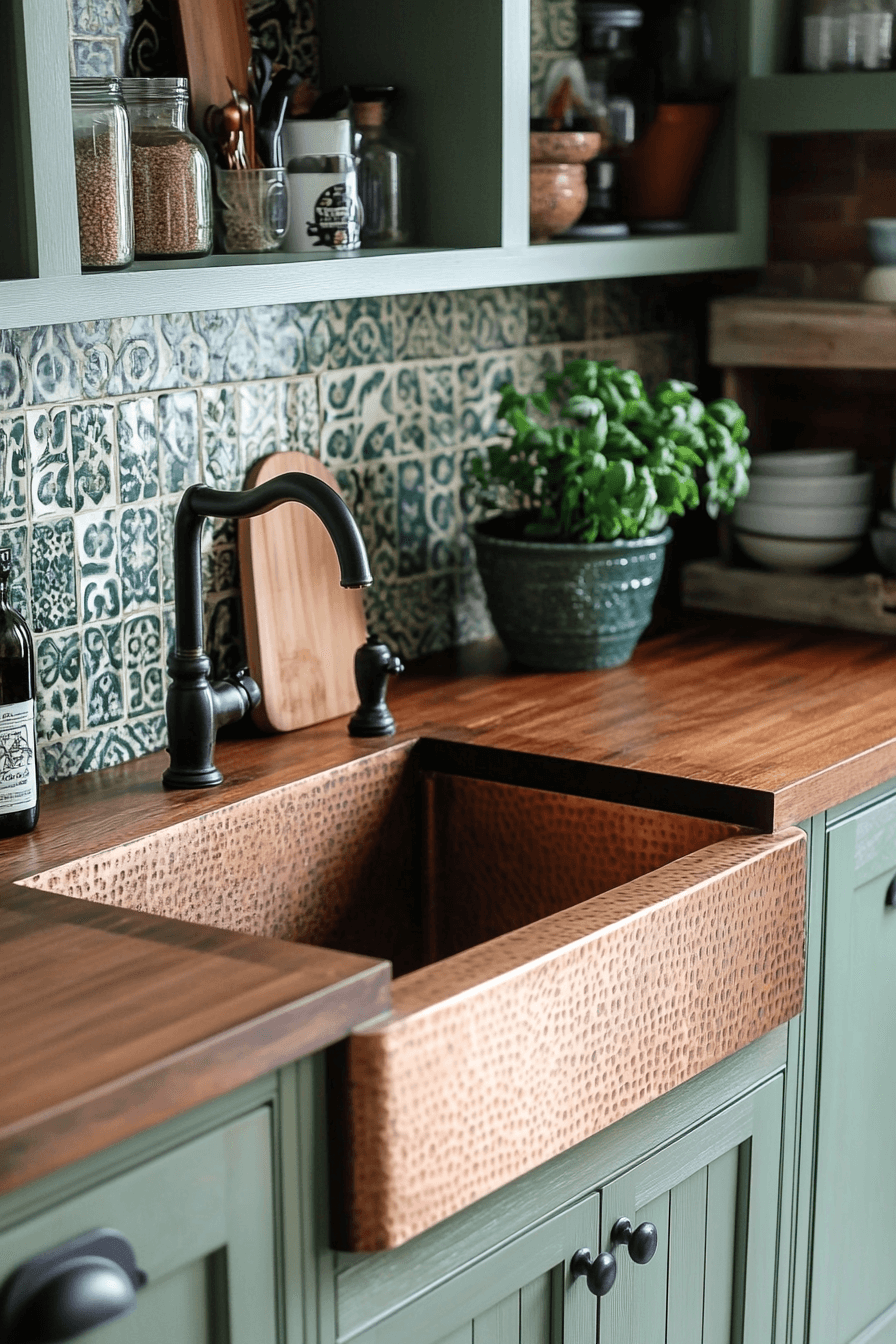 clary sage kitchen cabinets