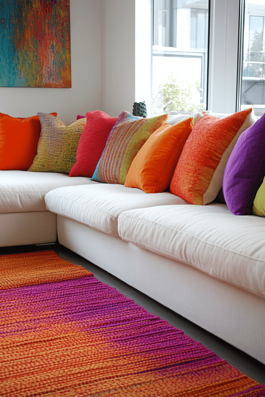 white couch living room