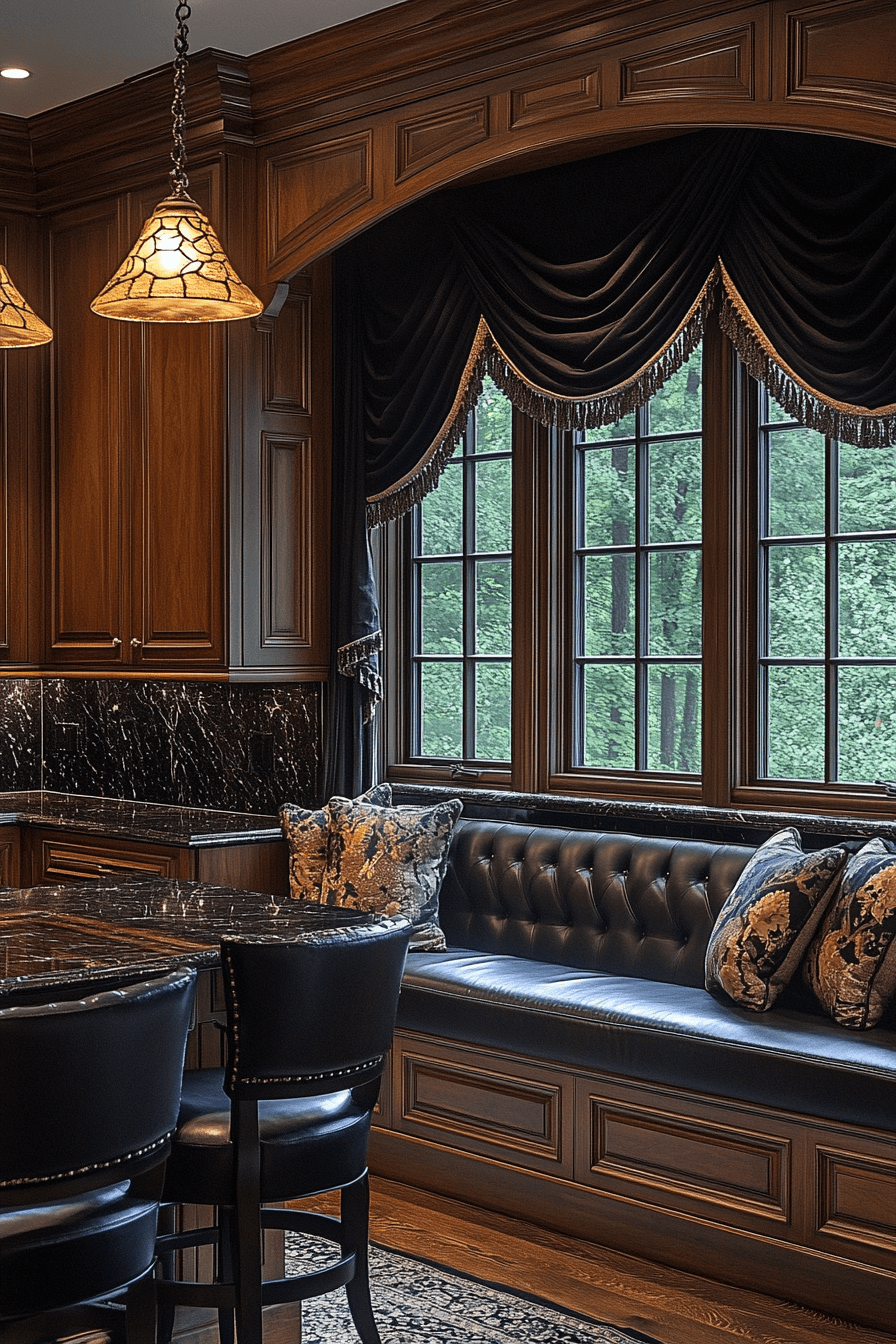 dark oak kitchen cabinets