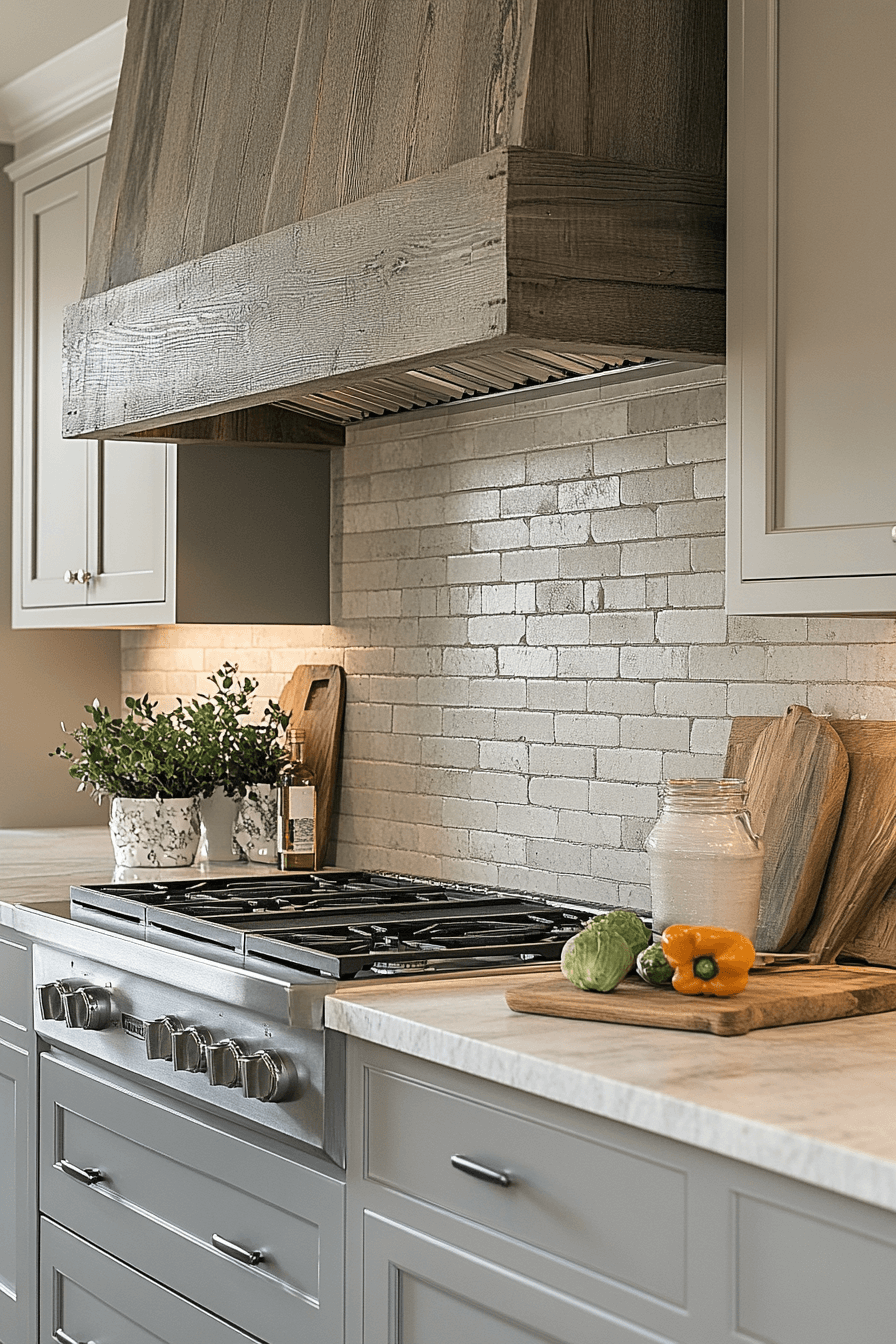 brick backsplash kitchen