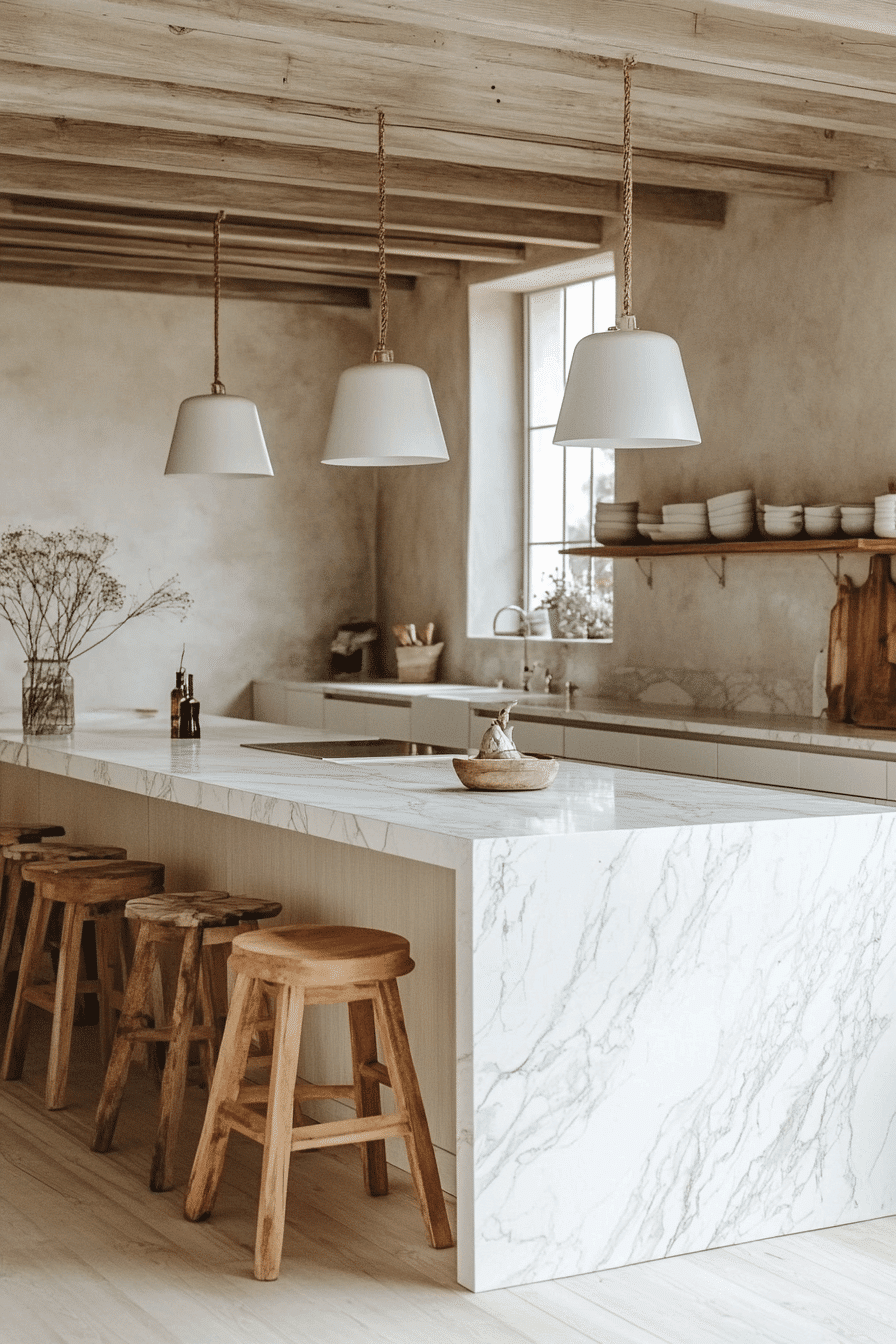 white marble countertops