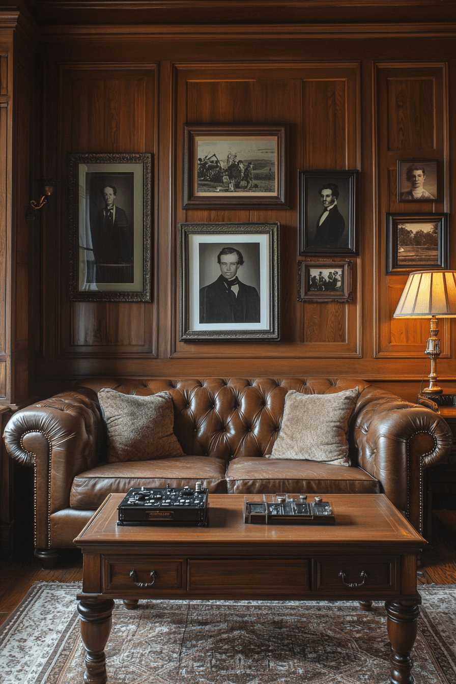 cognac couch living room ideas