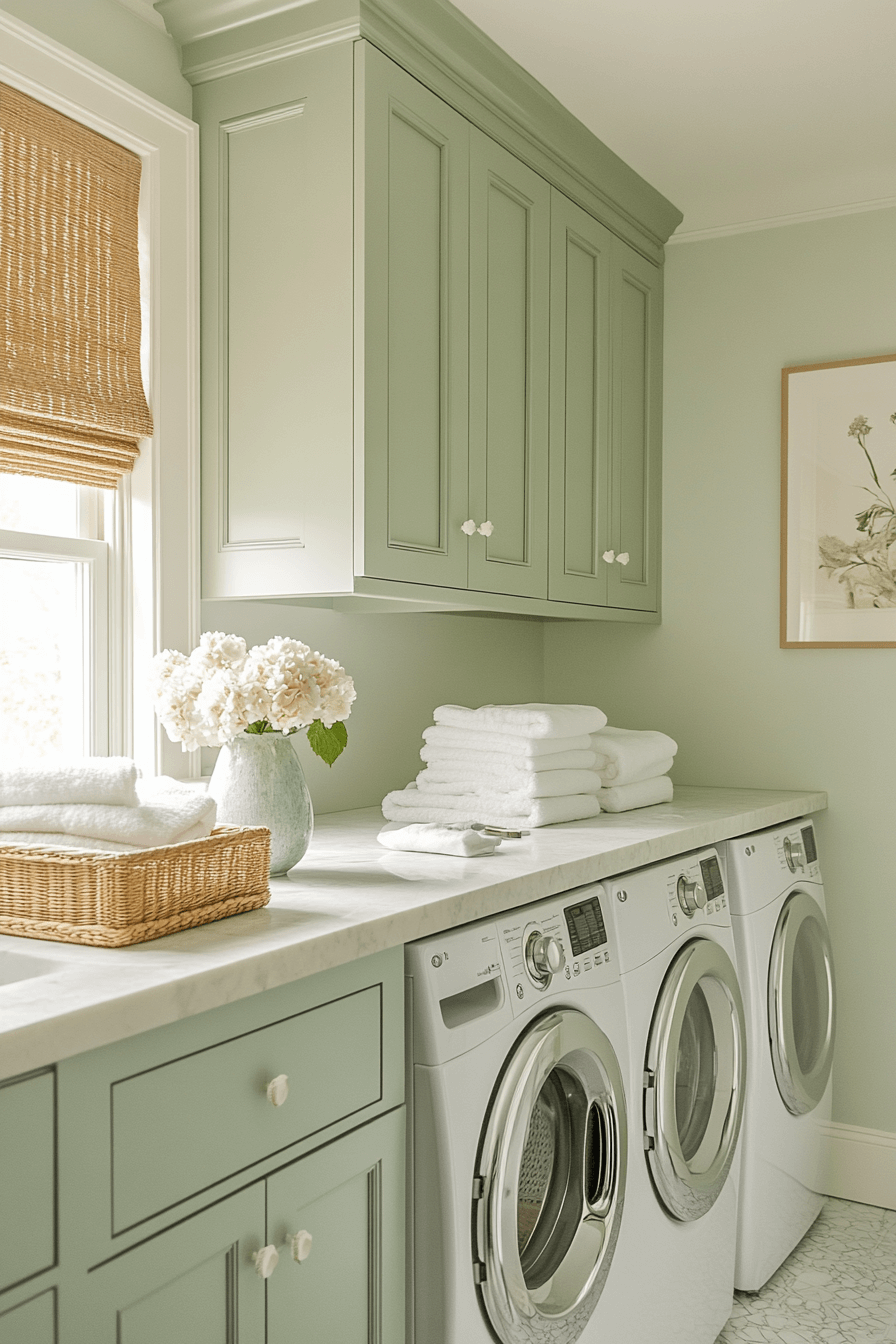 green laundry room