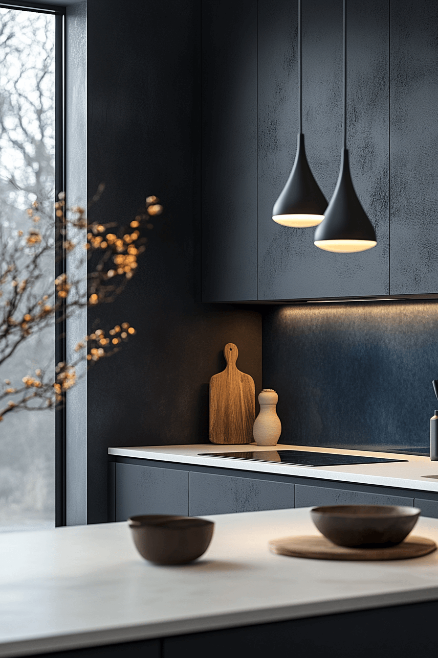 charcoal kitchen cabinets