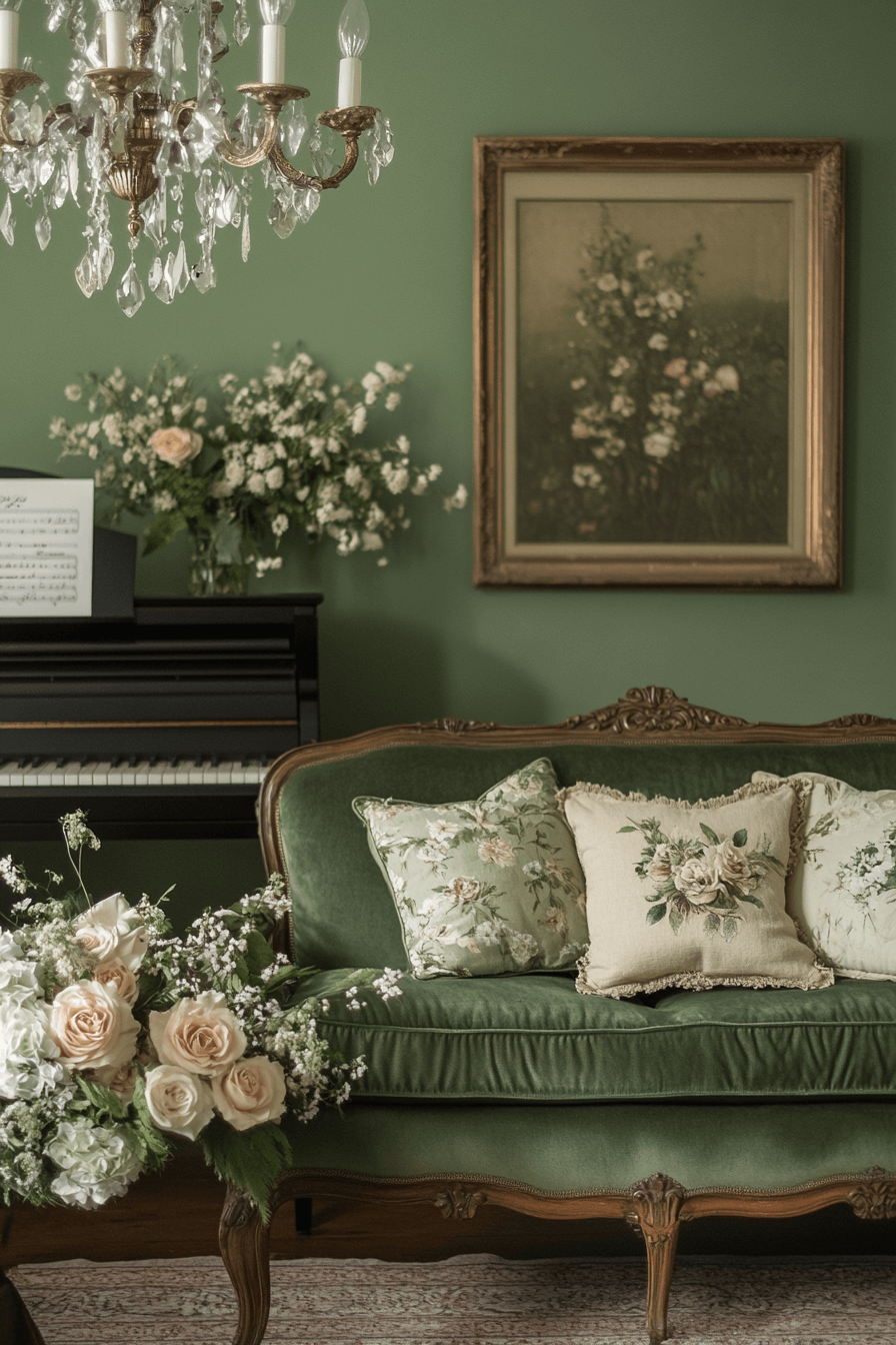 olive green couch living room ideas