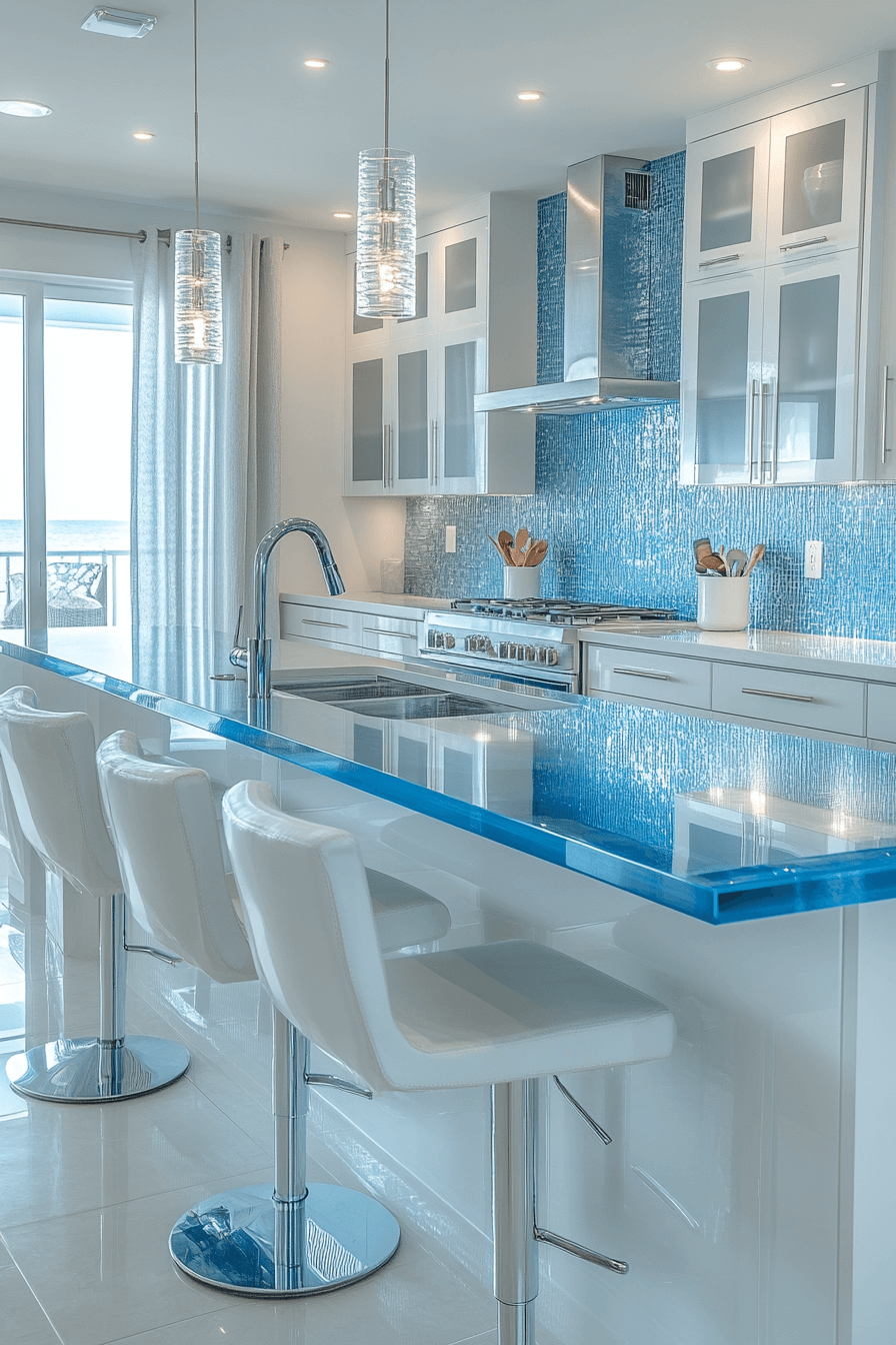 recycled glass countertops