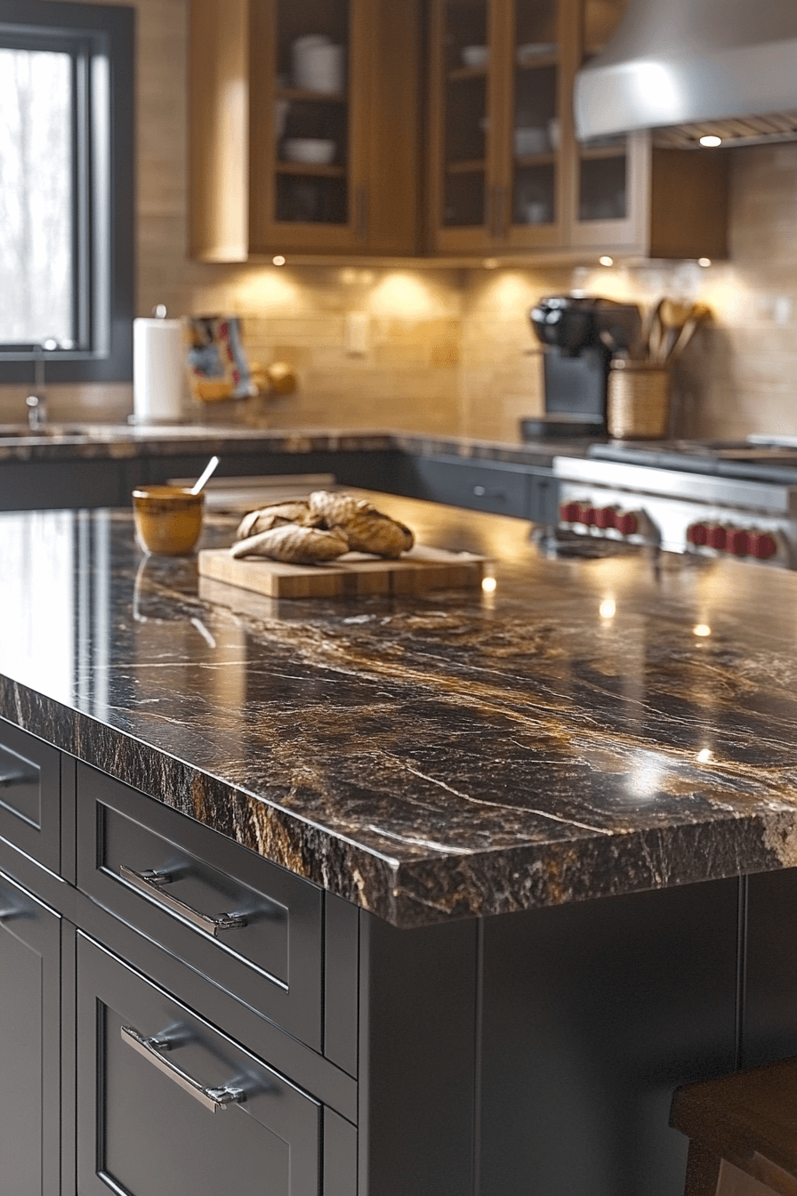 brown granite countertops