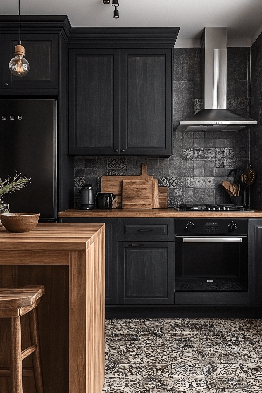 charcoal kitchen cabinets
