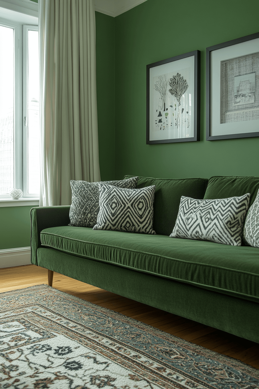 olive green couch living room ideas