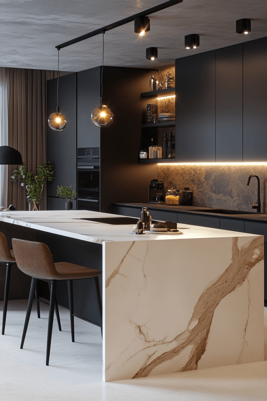 white marble countertops