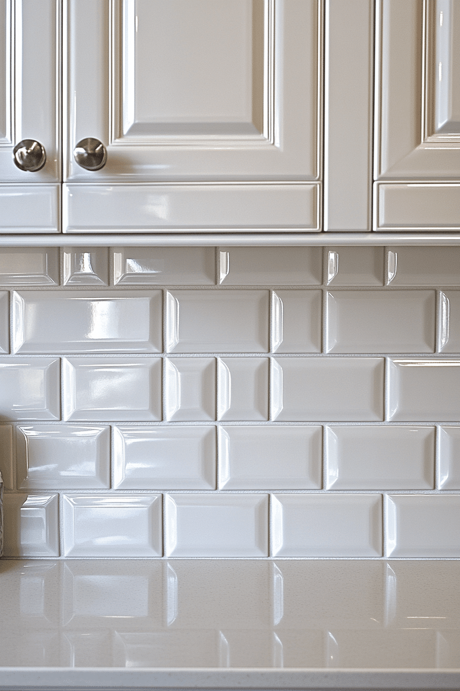 white backsplash kitchen