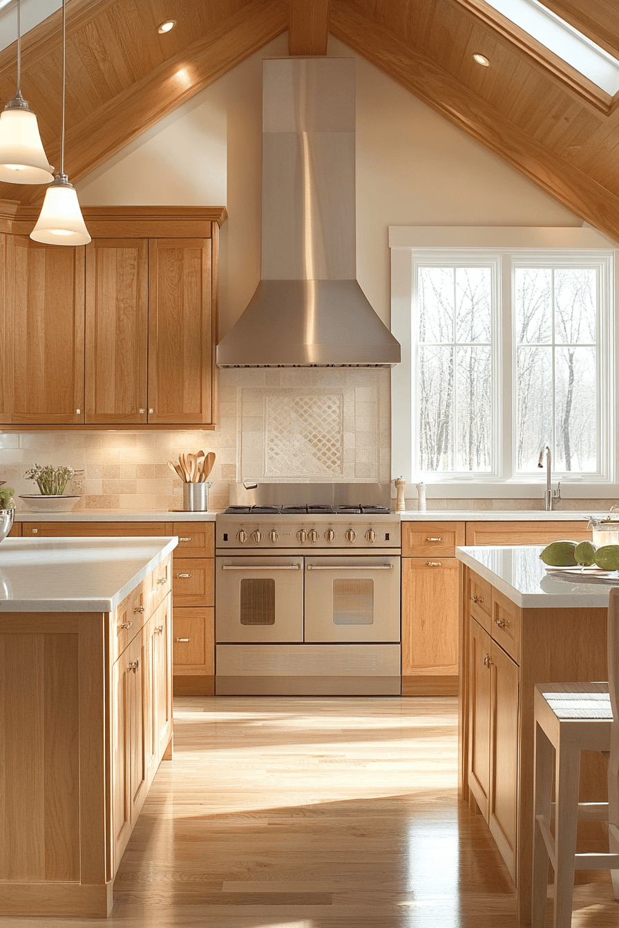 light maple kitchen cabinets