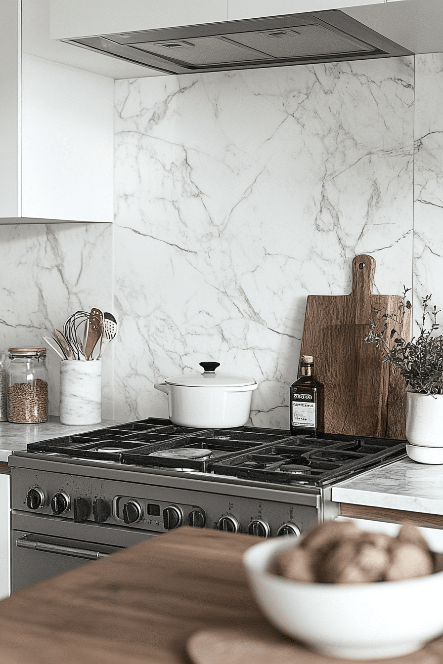 marble backsplash