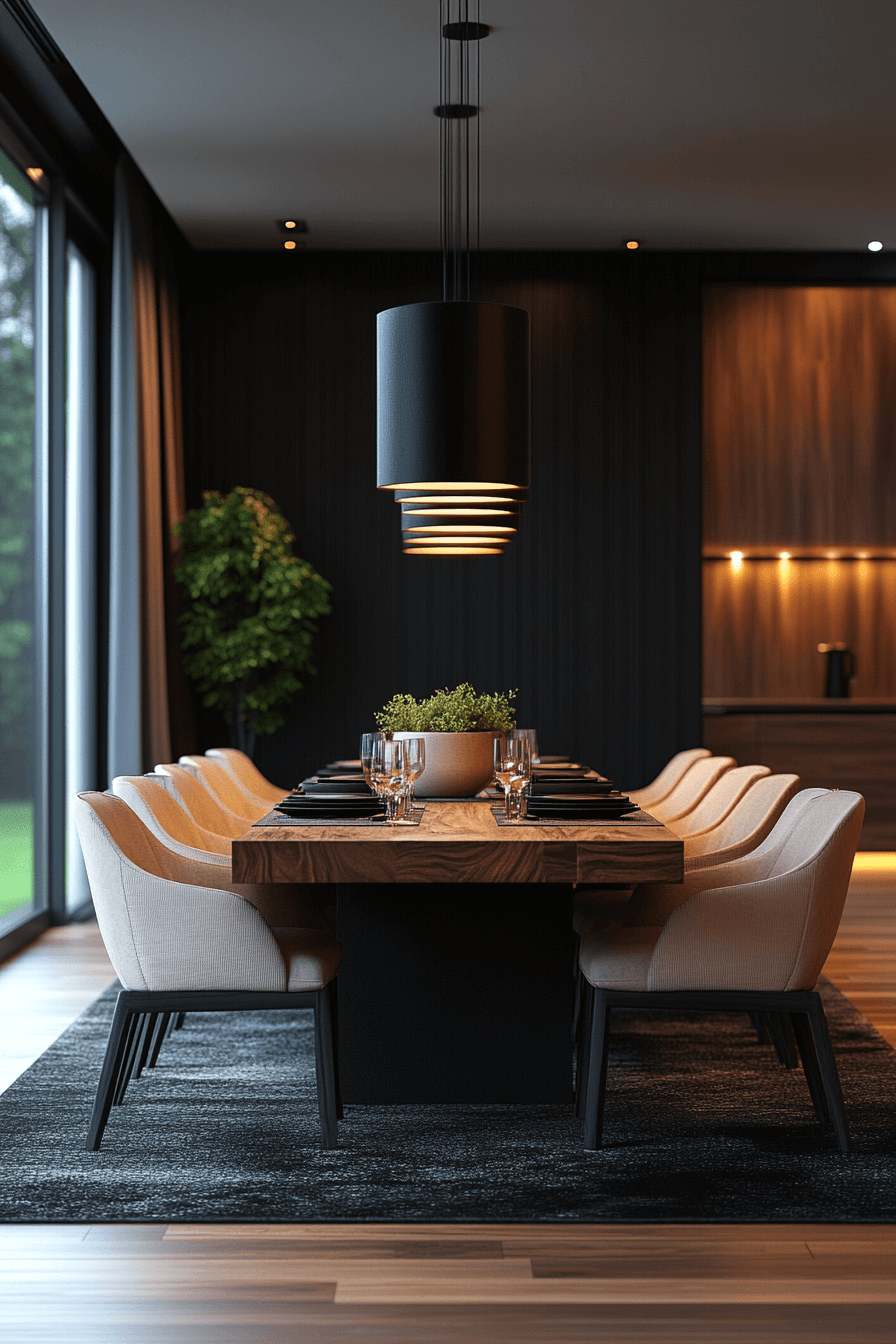 moody dining room