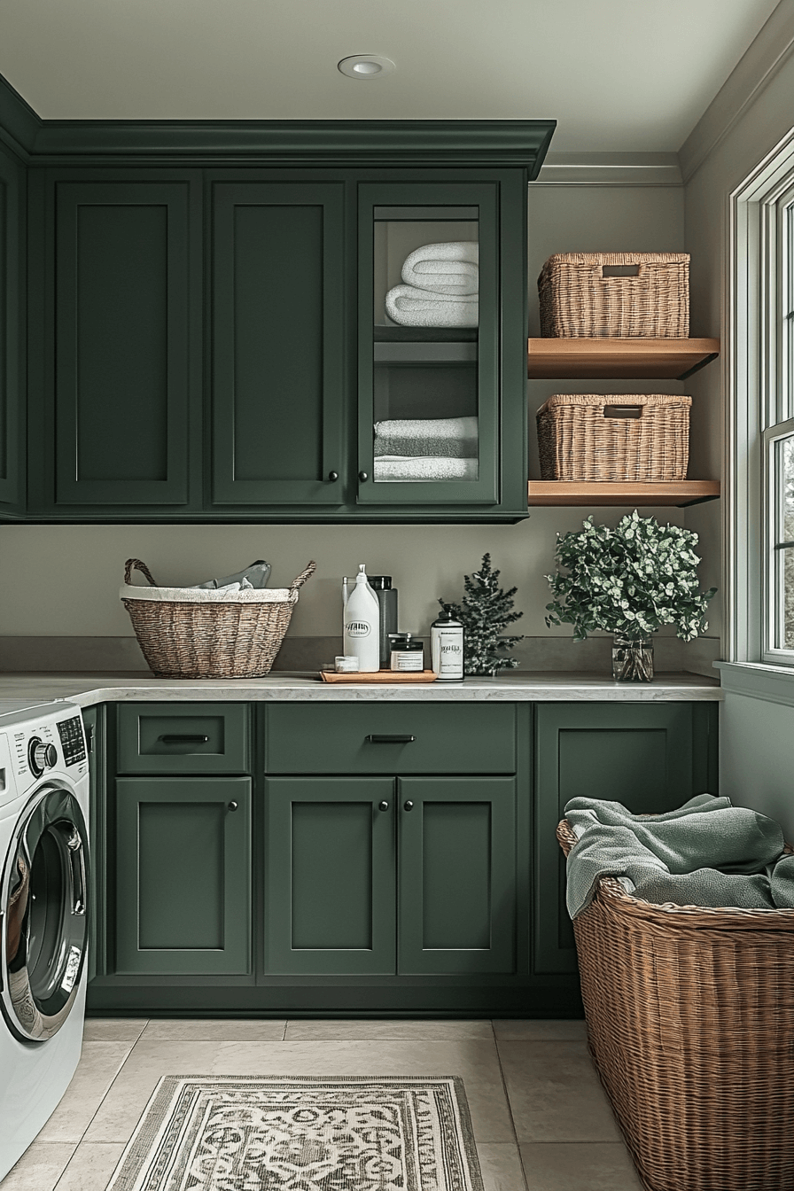 green laundry room