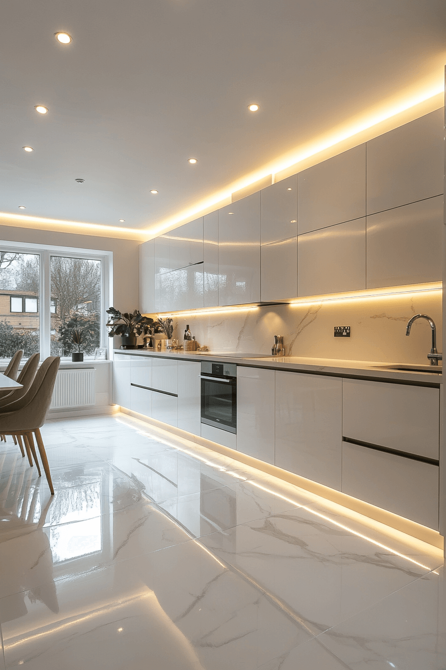 high gloss kitchen cabinets