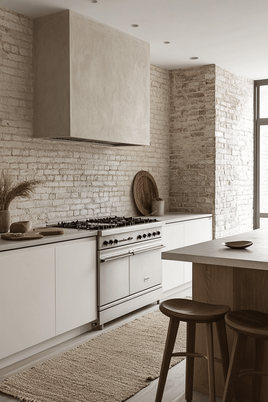 brick backsplash kitchen