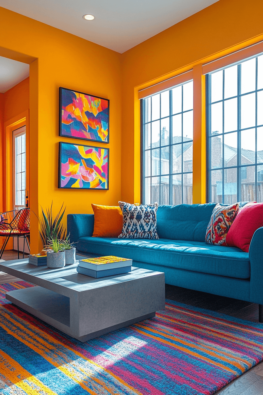 teal couch living room