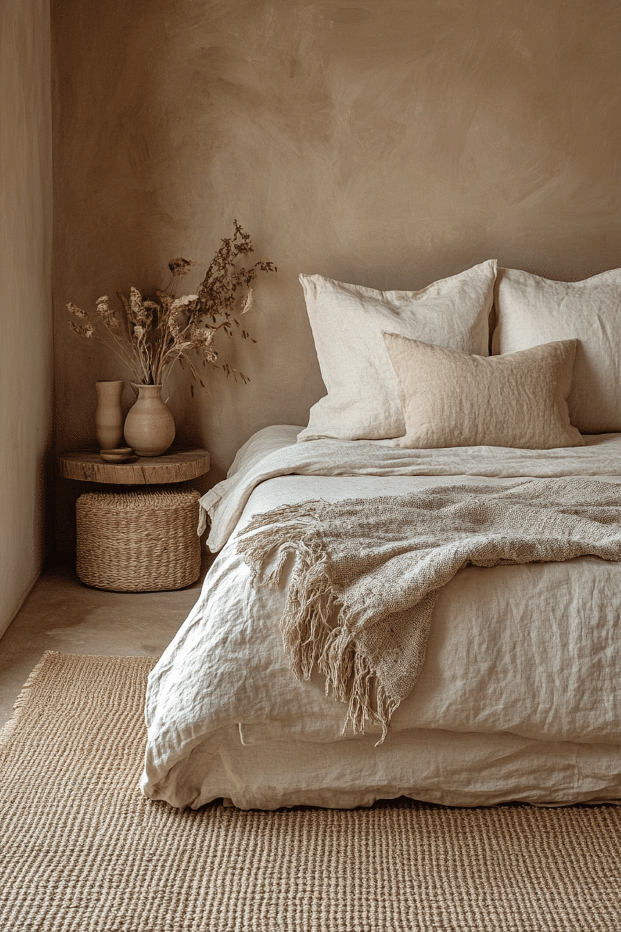 cozy earthy bedroom