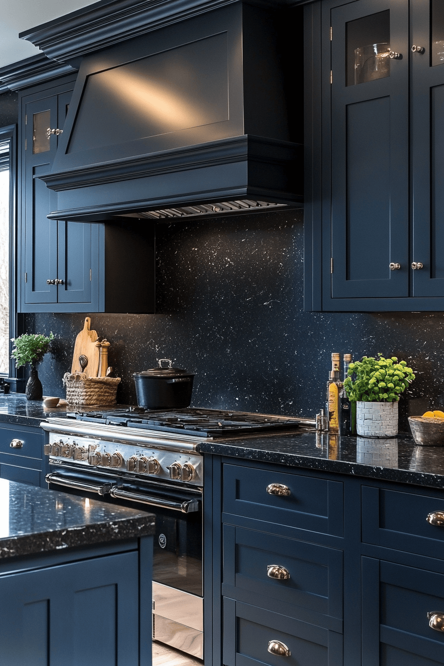 black granite countertops kitchen