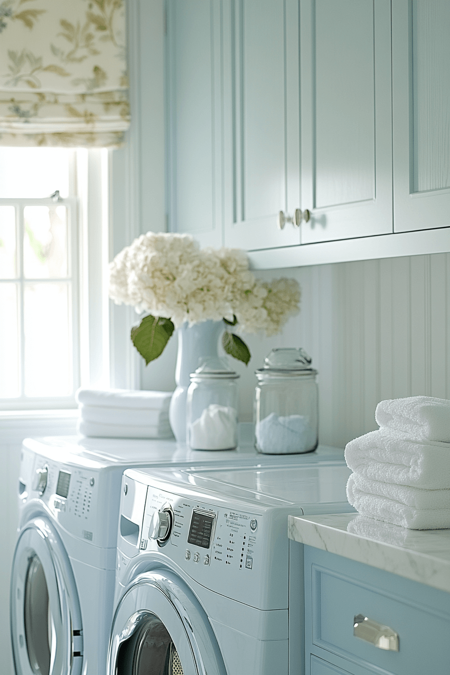 blue laundry room