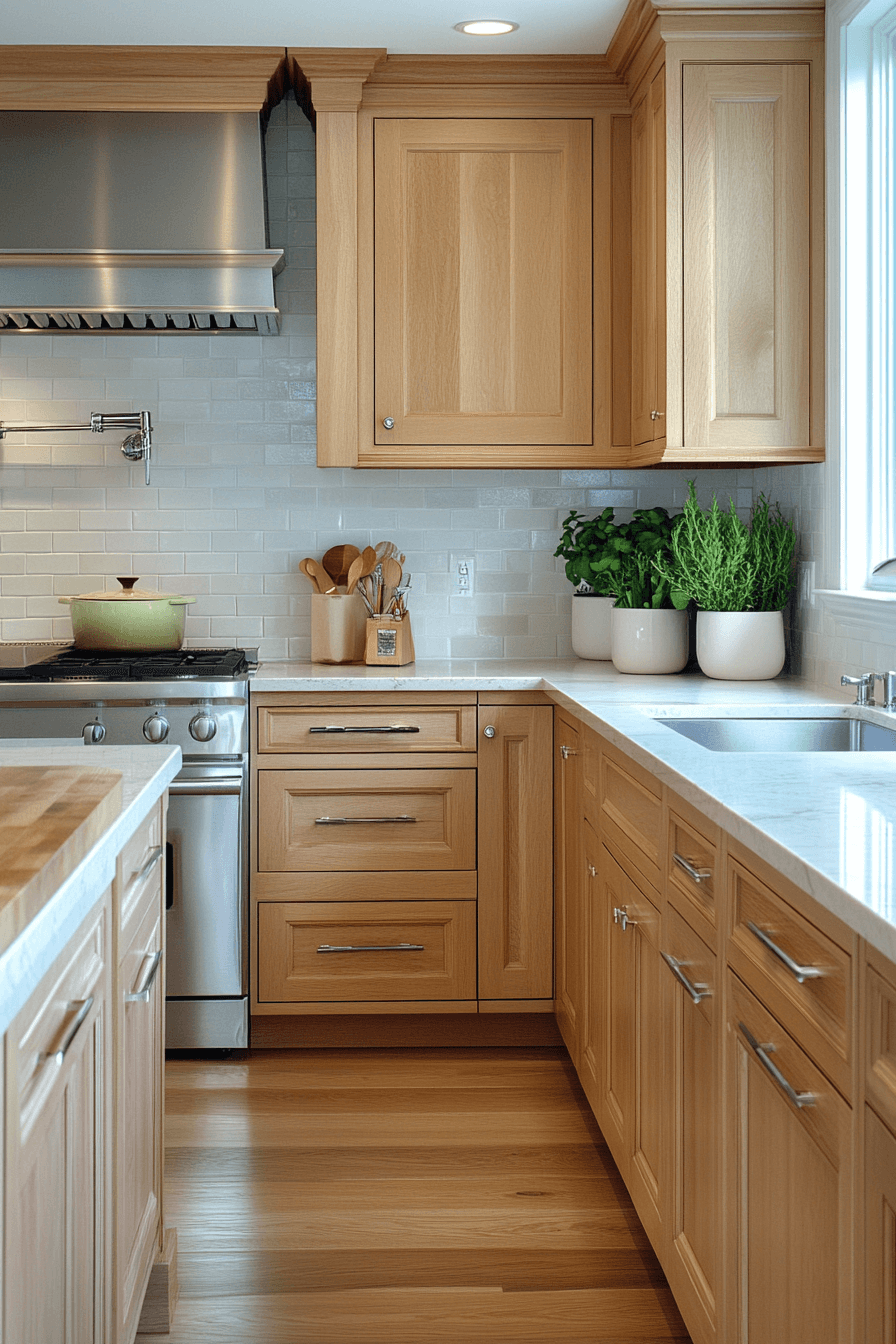 natural maple kitchen cabinets