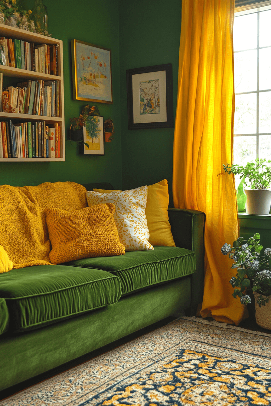 olive green couch living room ideas