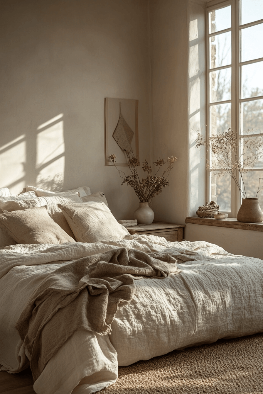 cozy earthy bedroom