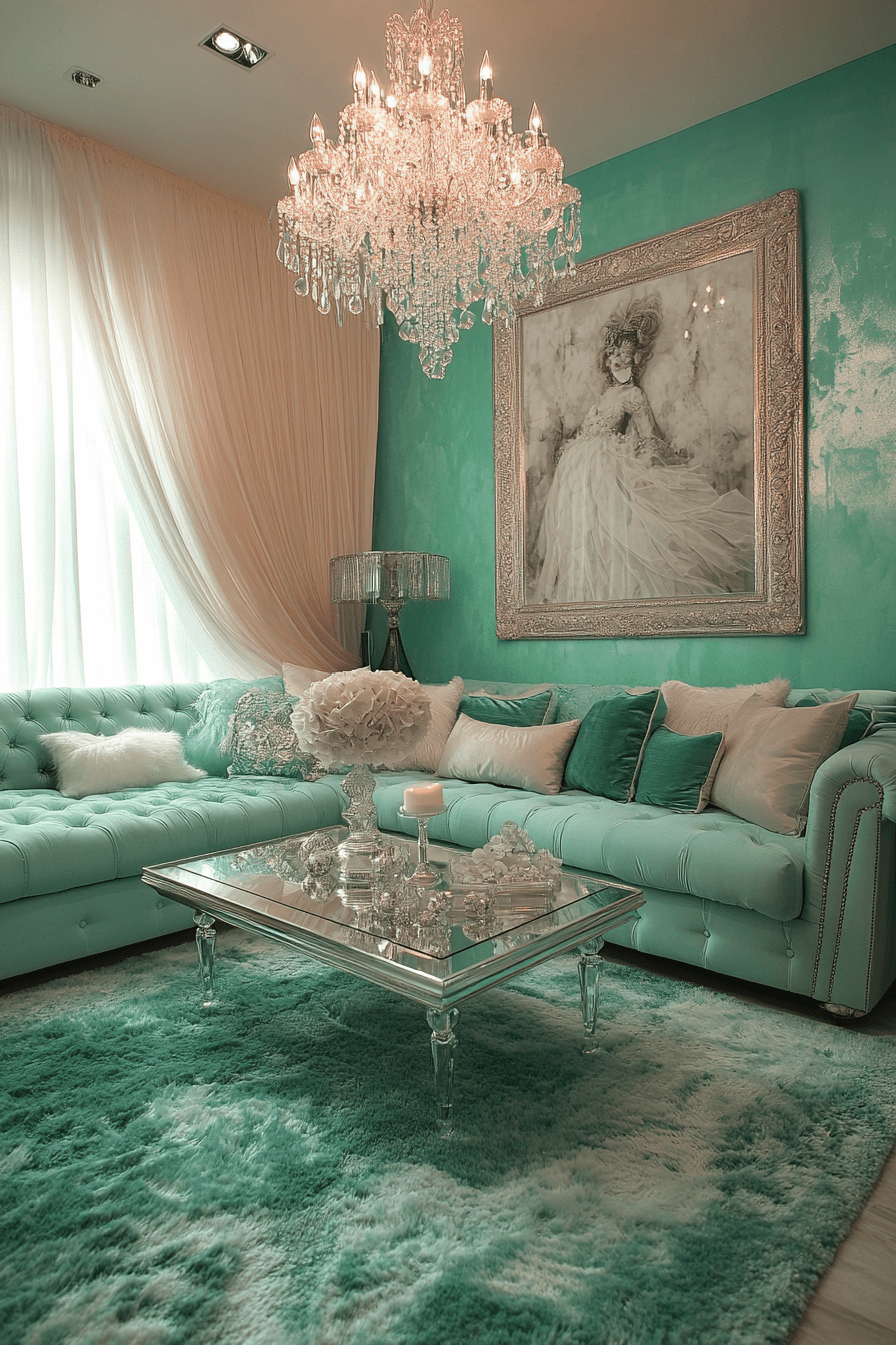 green couch living room ideas