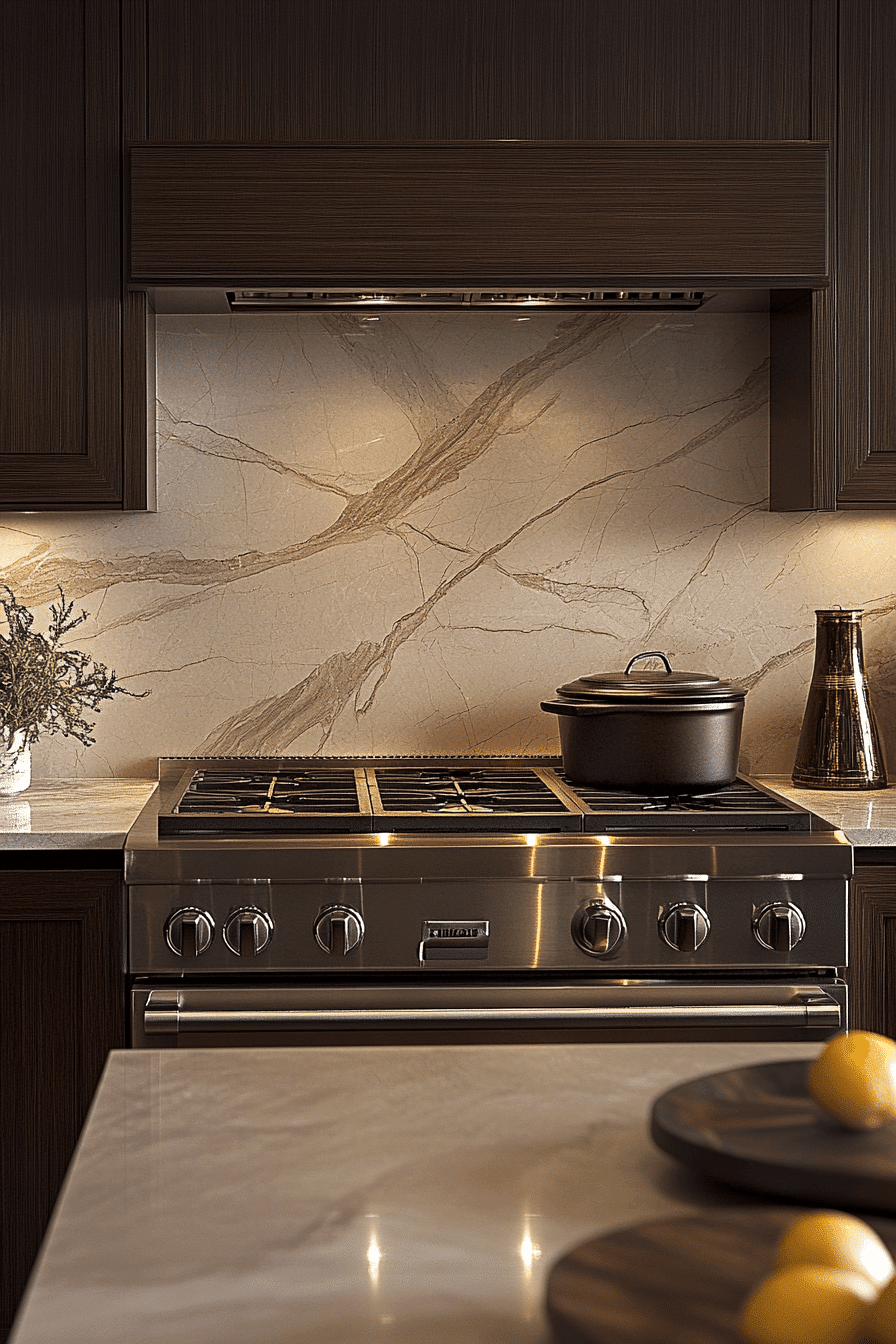 marble backsplash