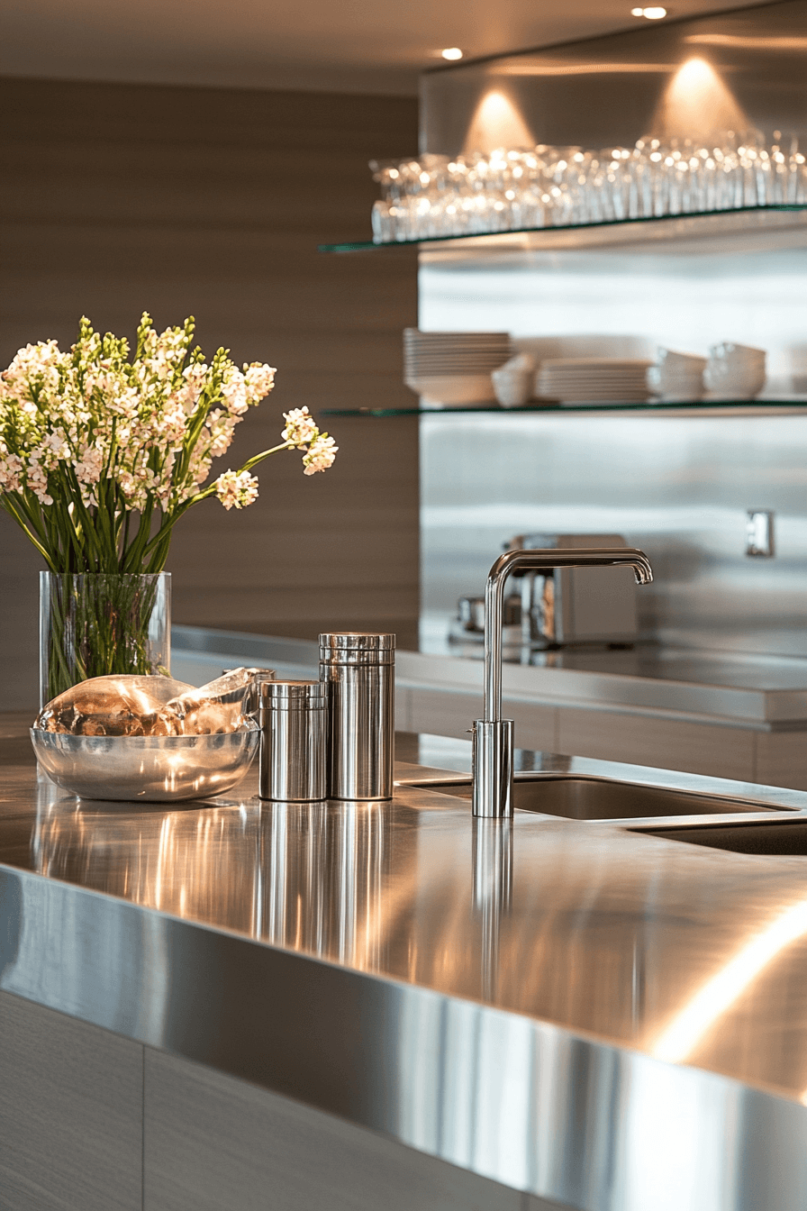 stainless steel kitchen countertops