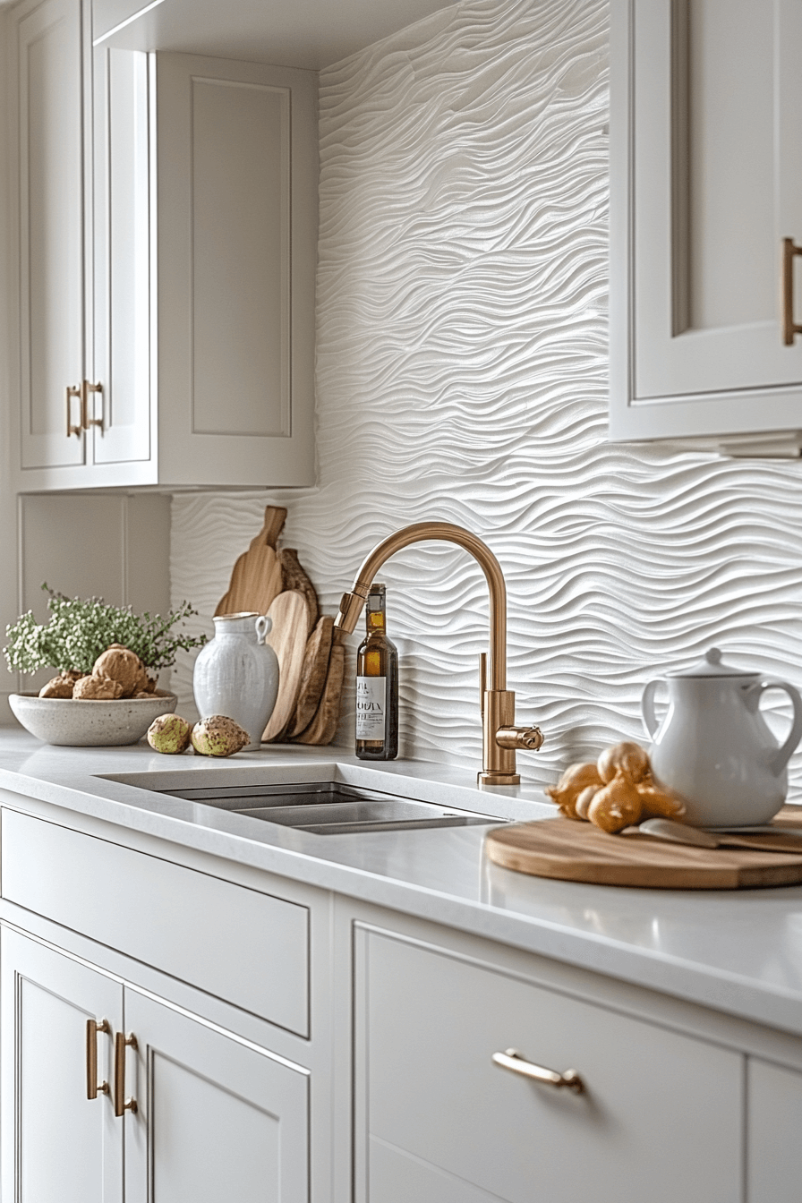 white backsplash kitchen