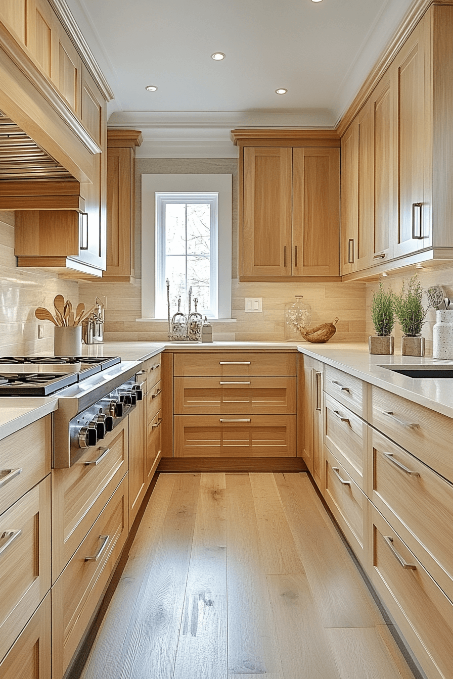 light maple kitchen cabinets