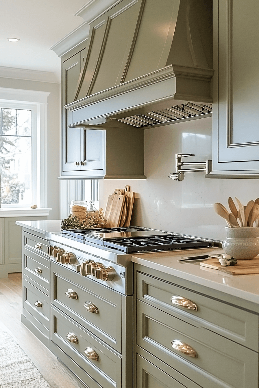olive green kitchen cabinets