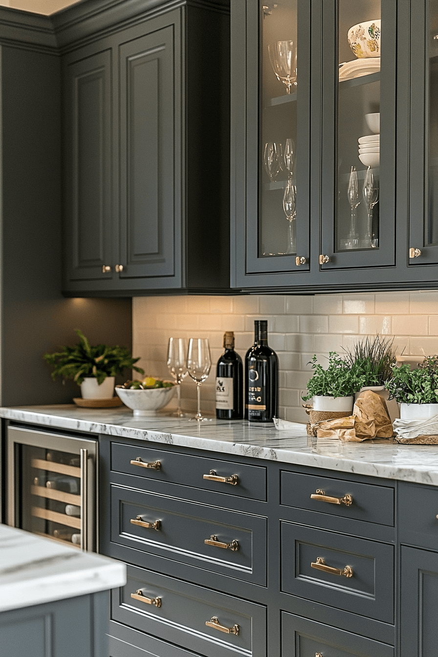 charcoal kitchen cabinets