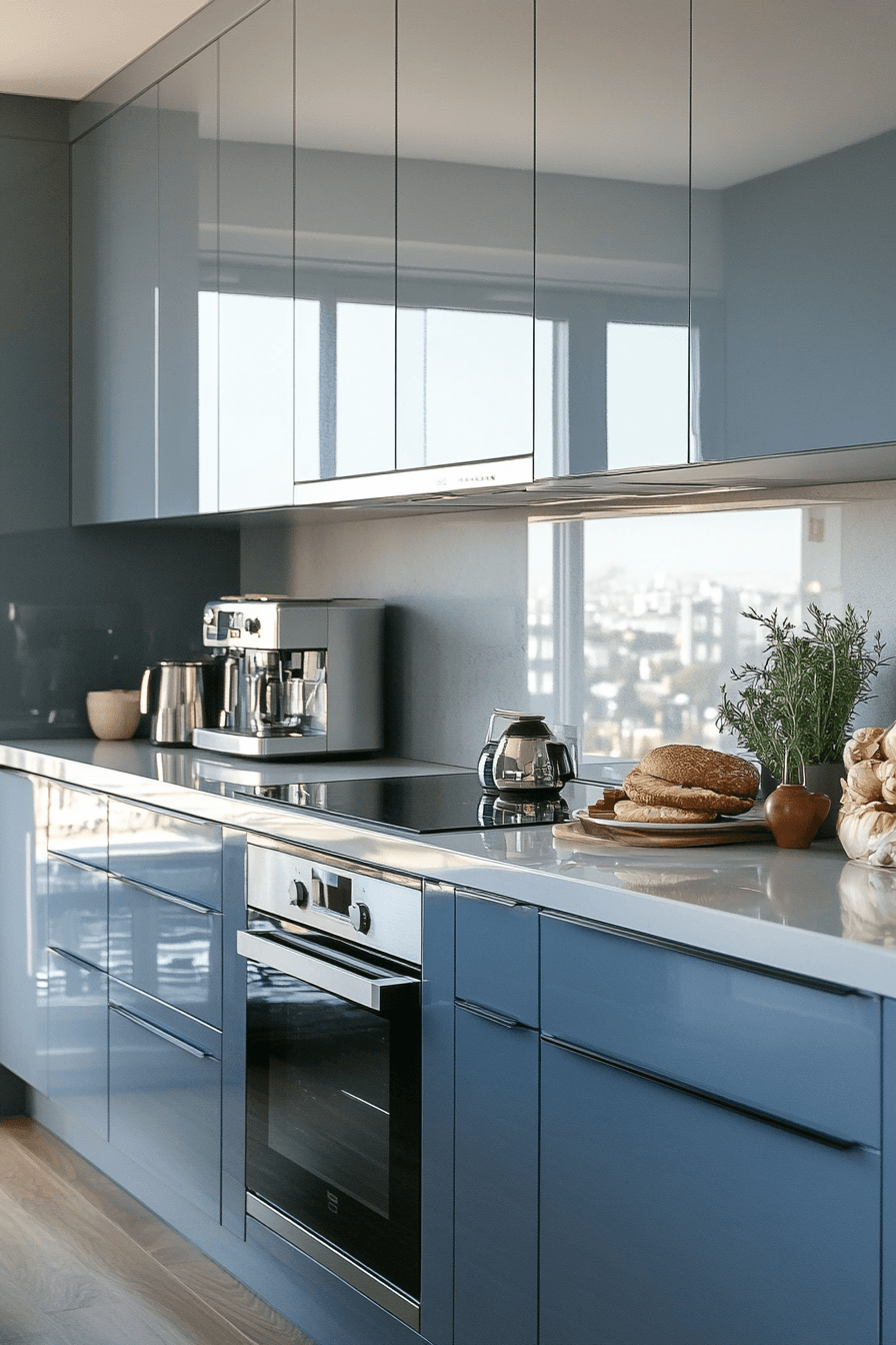 high gloss kitchen cabinets