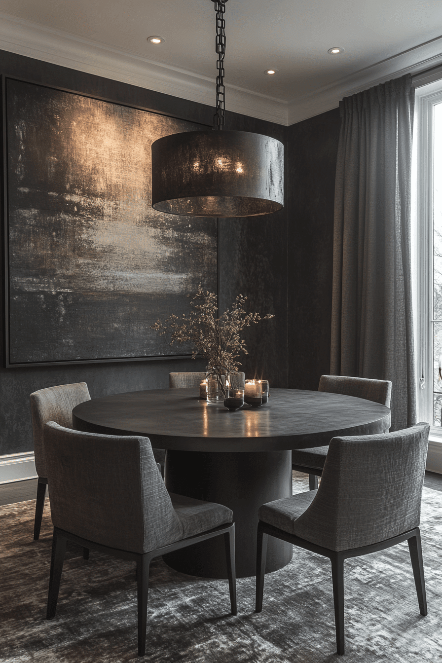 moody dining room