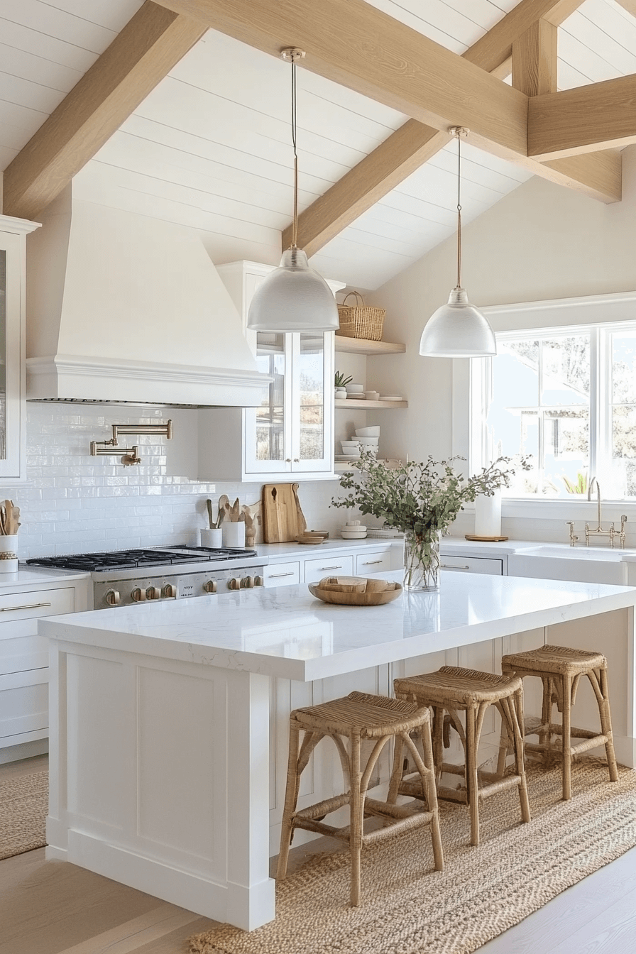 white backsplash kitchen